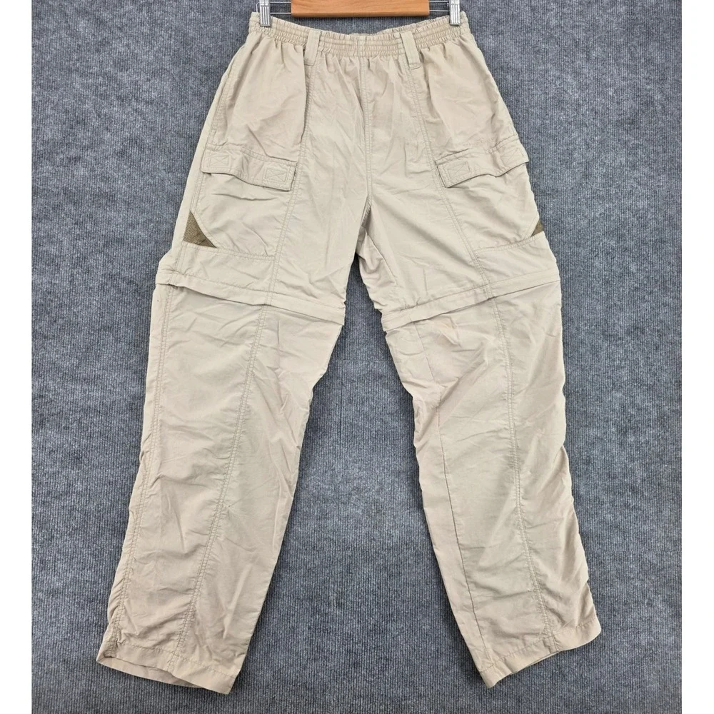 Columbia Omni-Shade Convertible Cargo Pants Tan Beige Mens 28x31.5 Hiking Shorts